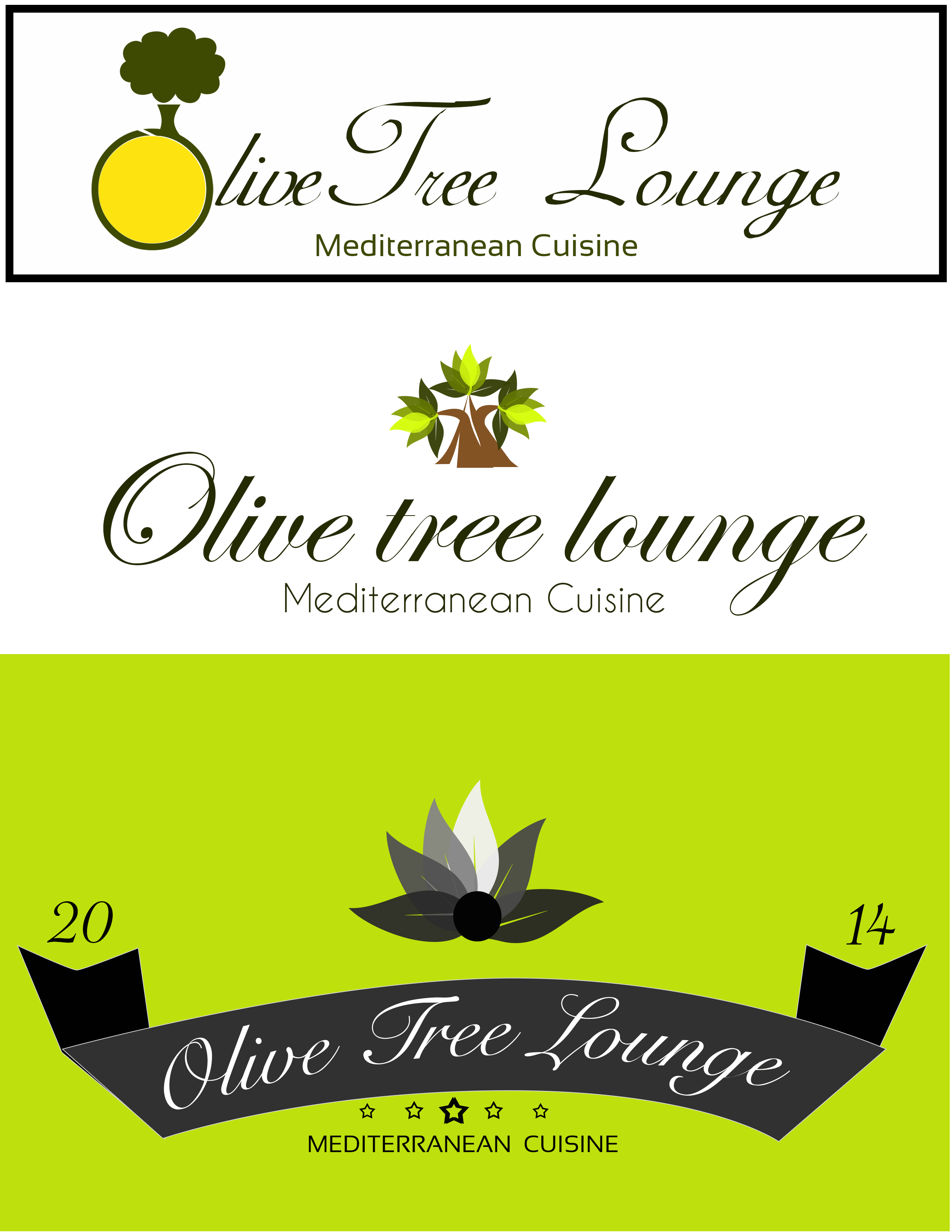 Abdul's portfolio project: Olive tree logo options