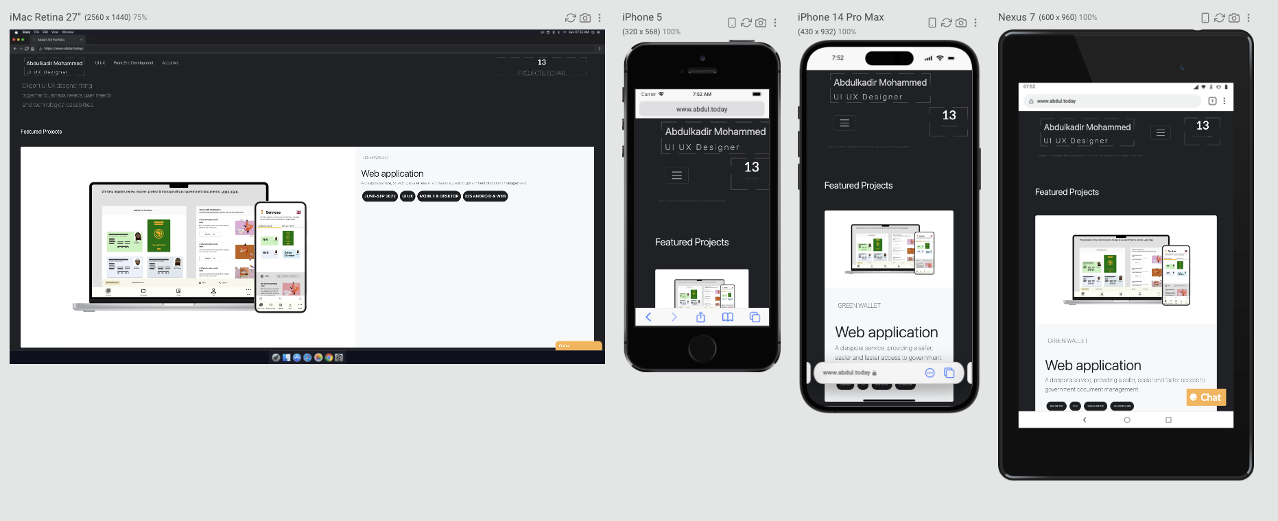 Image of abduls website.