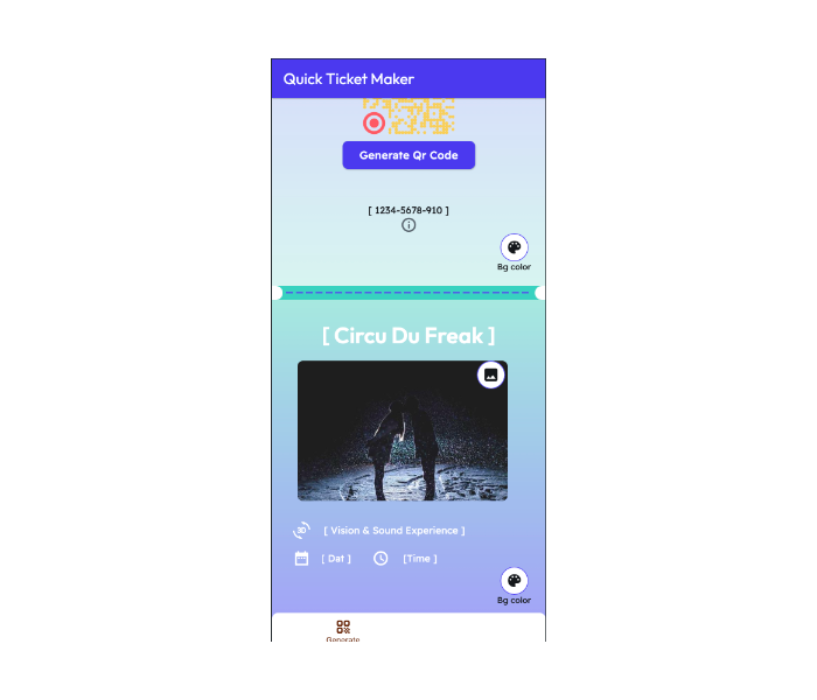 QUick Ticket maker, developed by Inject
