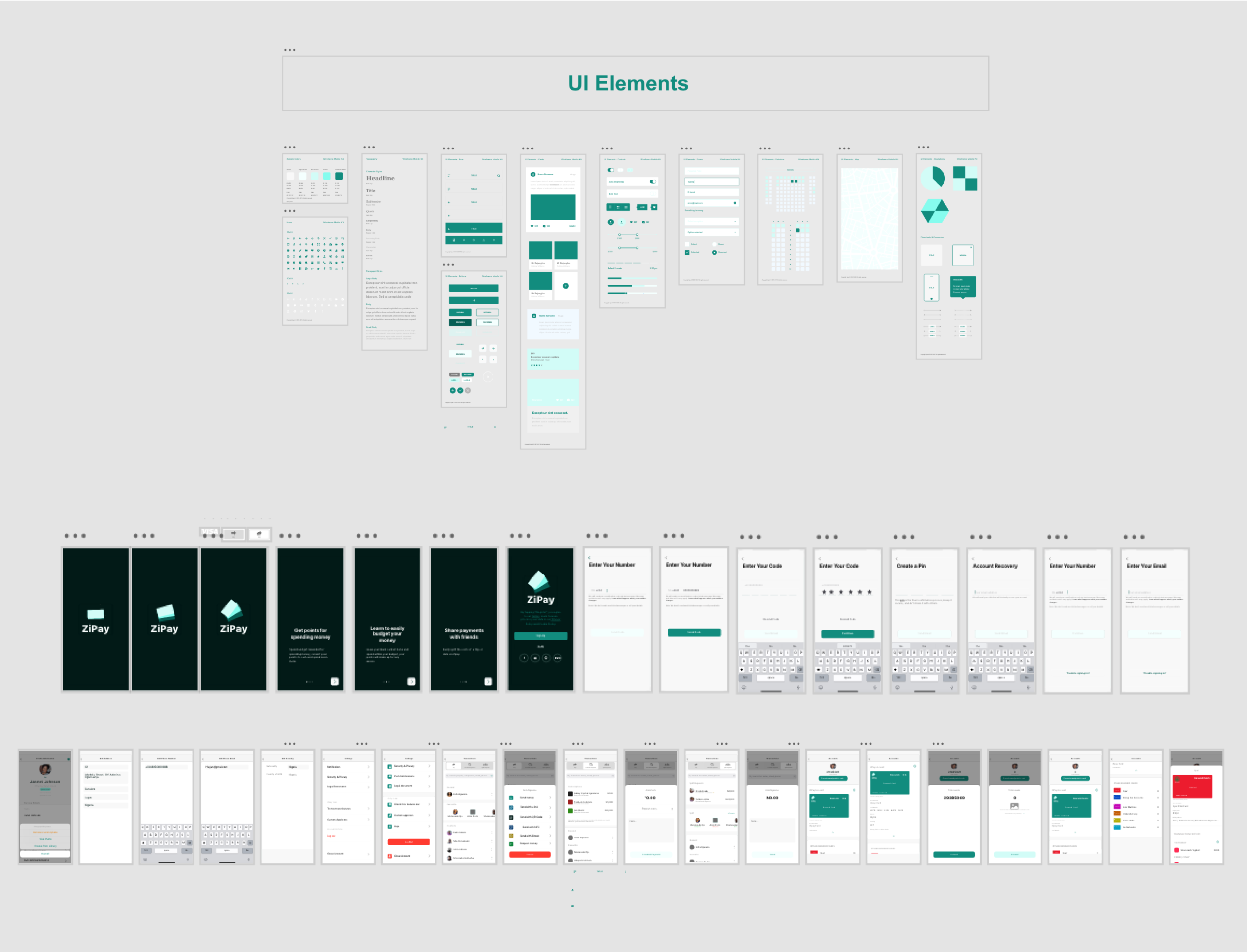 Abdul's portfolio project tittled: Zipay, An image of the UI element